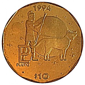 Реверс монеты Маршалловы Острова, 10 долларов, 1994, Плутон