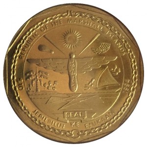 Аверс монеты Маршалловы Острова, 10 долларов, 1994, Марс