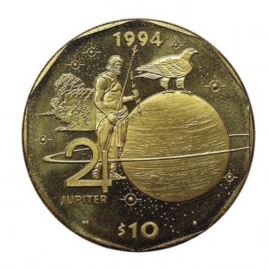 Реверс монеты Маршалловы Острова, 10 долларов, 1994, Юпитер