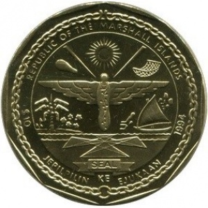 Аверс монеты Маршалловы Острова, 10 долларов, 1994, Героям Филиппин