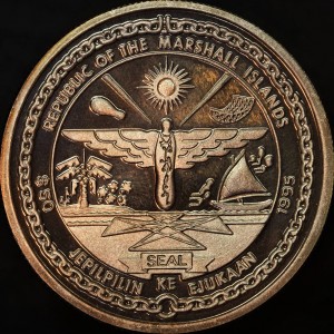 Аверс монеты Маршалловы Острова, 50 долларов, 1995, Мэрилин Монро