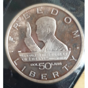 Реверс монеты Маршалловы Острова, 50 долларов, 1995, Джон Кеннеди - Assure the Success of Liberty