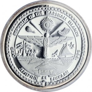 Аверс монеты Маршалловы Острова, 50 долларов, 1996, Классические автомобили - 1996 Ford Taurus