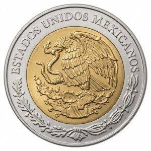 Аверс монеты Мексика, 5 песо, 1997-2026
