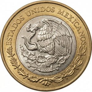 Аверс монеты Мексика, 10 песо, 1997-2026