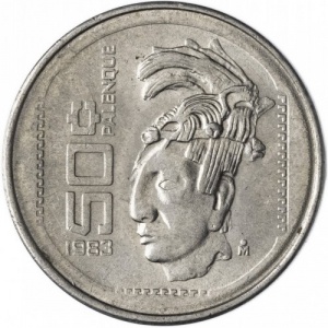 Реверс монеты Мексика, 50 сентаво, 1983