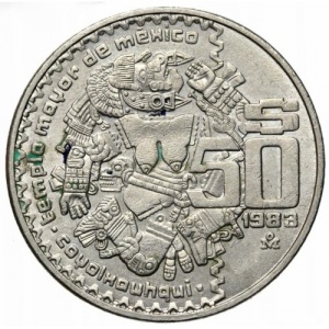 Реверс монеты Мексика, 50 песо, 1982-1984