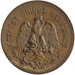 Аверс монеты Мексика, 20 сентаво, 1920-1935