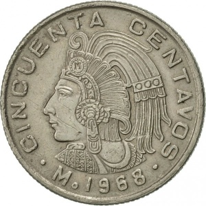 Реверс монеты Мексика, 50 сентаво, 1964-1969
