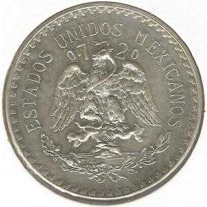 Аверс монеты Мексика, 1 песо, 1920-1945