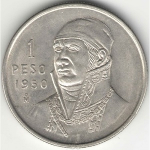 Реверс монеты Мексика, 1 песо, 1950