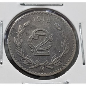 Реверс монеты Мексика, 2 сентаво, 1915
