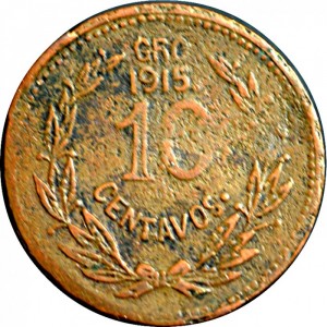 Реверс монеты Мексика, 10 сентаво, 1915