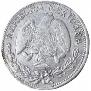 Аверс монеты Мексика, 2 песо, 1915