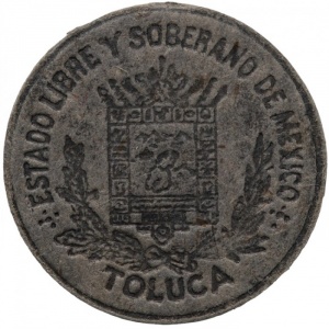 Аверс монеты Мексика, 5 сентаво, 1915