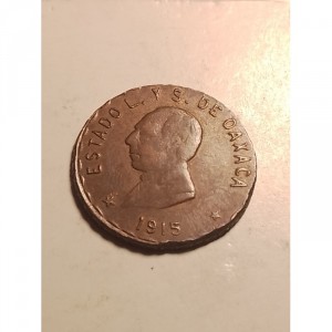 Аверс монеты Мексика, 5 сентаво, 1915