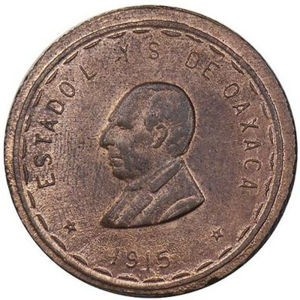 Аверс монеты Мексика, 20 сентаво, 1915