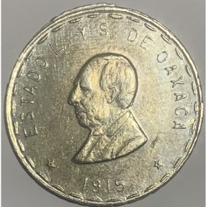 Аверс монеты Мексика, 1 песо, 1915