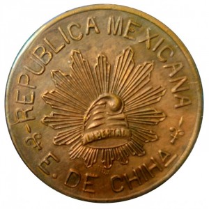 Аверс монеты Мексика, 5 сентаво, 1914-1915