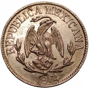 Аверс монеты Мексика, 1 сентаво, 1914