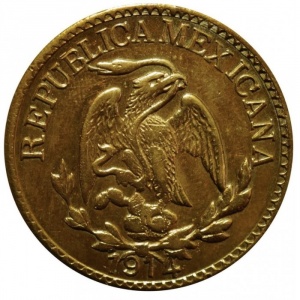 Аверс монеты Мексика, 5 сентаво, 1914