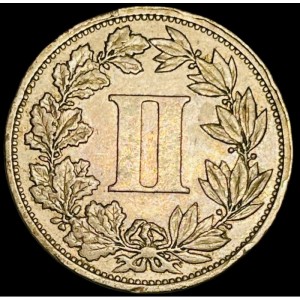 Реверс монеты Мексика, 2 сентаво, 1882-1883