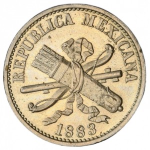 Аверс монеты Мексика, 5 сентаво, 1882-1883
