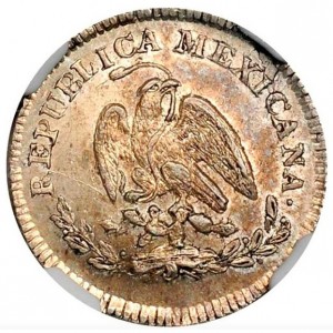 Аверс монеты Мексика, 10 сентаво, 1863-1870