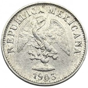 Аверс монеты Мексика, 10 сентаво, 1898-1905