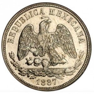 Аверс монеты Мексика, 50 сентаво, 1869-1895