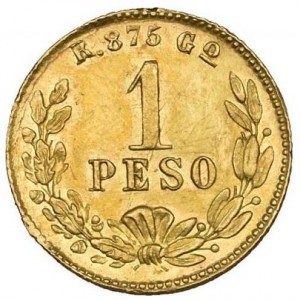 Реверс монеты Мексика, 1 песо, 1870-1905