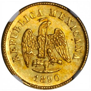 Аверс монеты Мексика, 2½ песо, 1870-1893