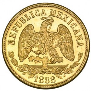Аверс монеты Мексика, 10 песо, 1870-1905