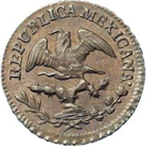 Аверс монеты Мексика, 1/16 реала, 1831-1833