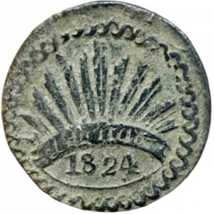 Реверс монеты Мексика, ⅛ реала, 1824-1828
