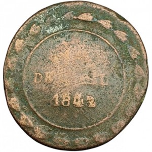 Реверс монеты Мексика, ⅛ реала, 1842