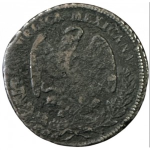 Аверс монеты Мексика, ⅛ реала, 1845-1847