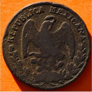 Аверс монеты Мексика, ⅛ реала, 1851-1854