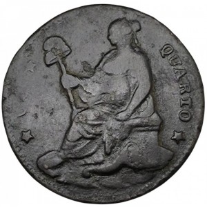 Реверс монеты Мексика, ¼ реала, 1828-1835