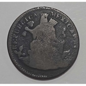Реверс монеты Мексика, ¼ реала, 1862