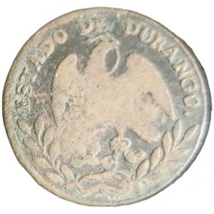 Аверс монеты Мексика, ¼ реала, 1866
