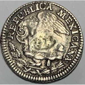 Аверс монеты Мексика, ½ реала, 1824