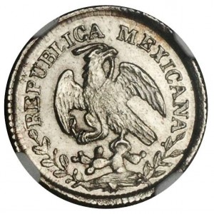 Аверс монеты Мексика, ½ реала, 1825-1869