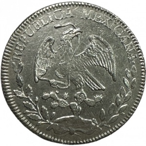 Аверс монеты Мексика, 4 реала, 1827-1870