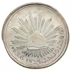 Реверс монеты Мексика, 8 реалов, 1823-1825