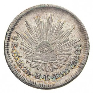 Реверс монеты Мексика, 8 реалов, 1824