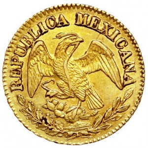 Аверс монеты Мексика, ½ эскудо, 1825-1870