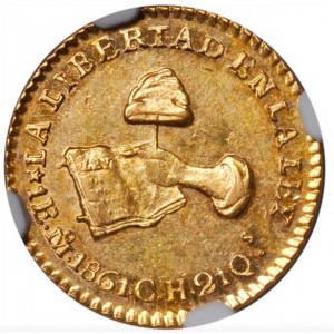 Реверс монеты Мексика, 1 эскудо, 1825-1870