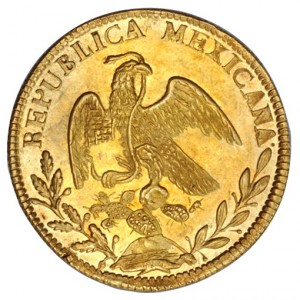 Аверс монеты Мексика, 4 эскудо, 1825-1869