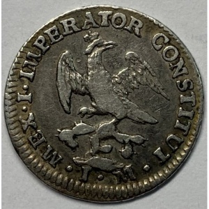 Реверс монеты Мексика, ½ реала, 1822-1823